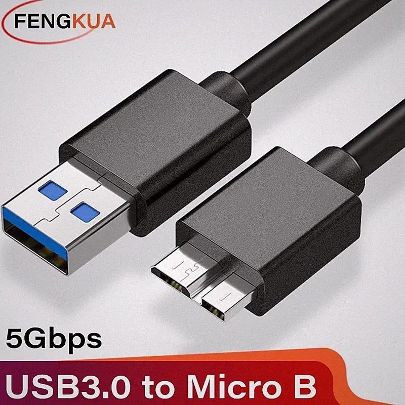 USB Micro B Cable for External HDD WD Seagate Toshiba Hard Drive