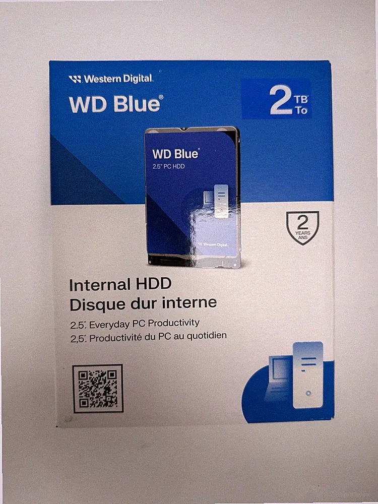 WD Blue 2TB 25 Inch Laptop Hard Drive Reliable Storage for PCs and Consoles New