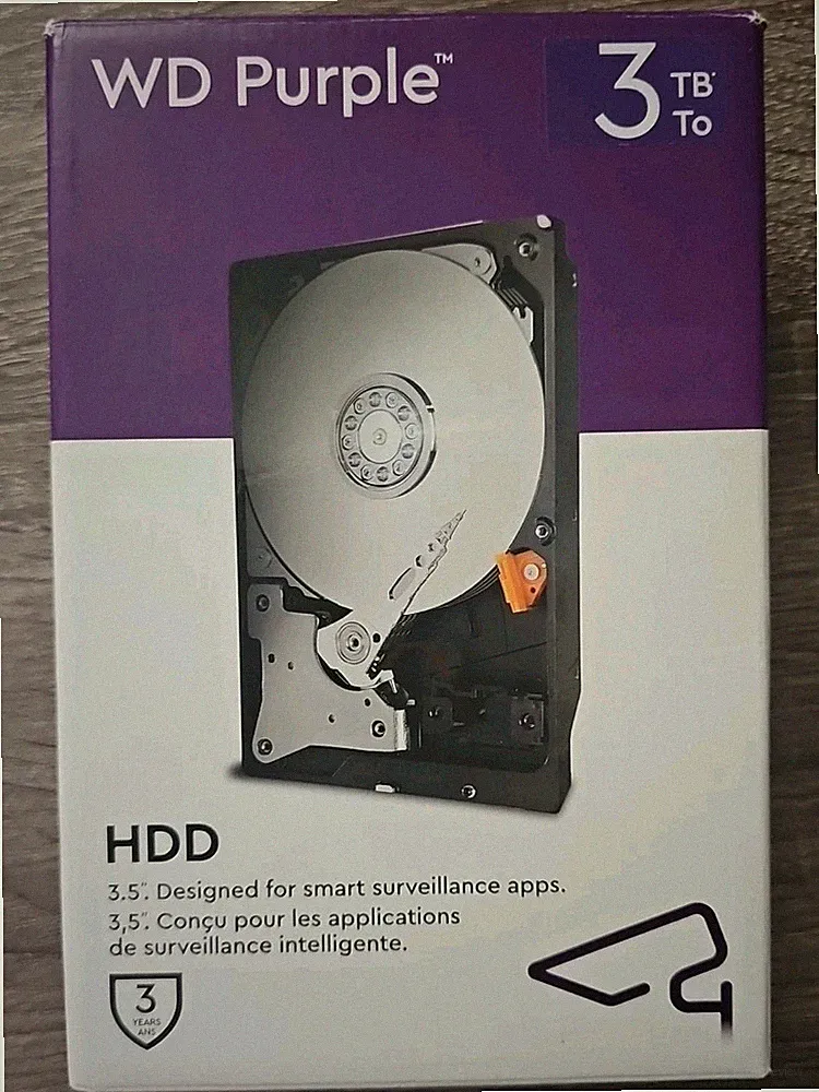 WD Purple 3TB Internal Hard Drive 256MB 5400 RPM Surveillance HDD 3.5" WD33PURZ