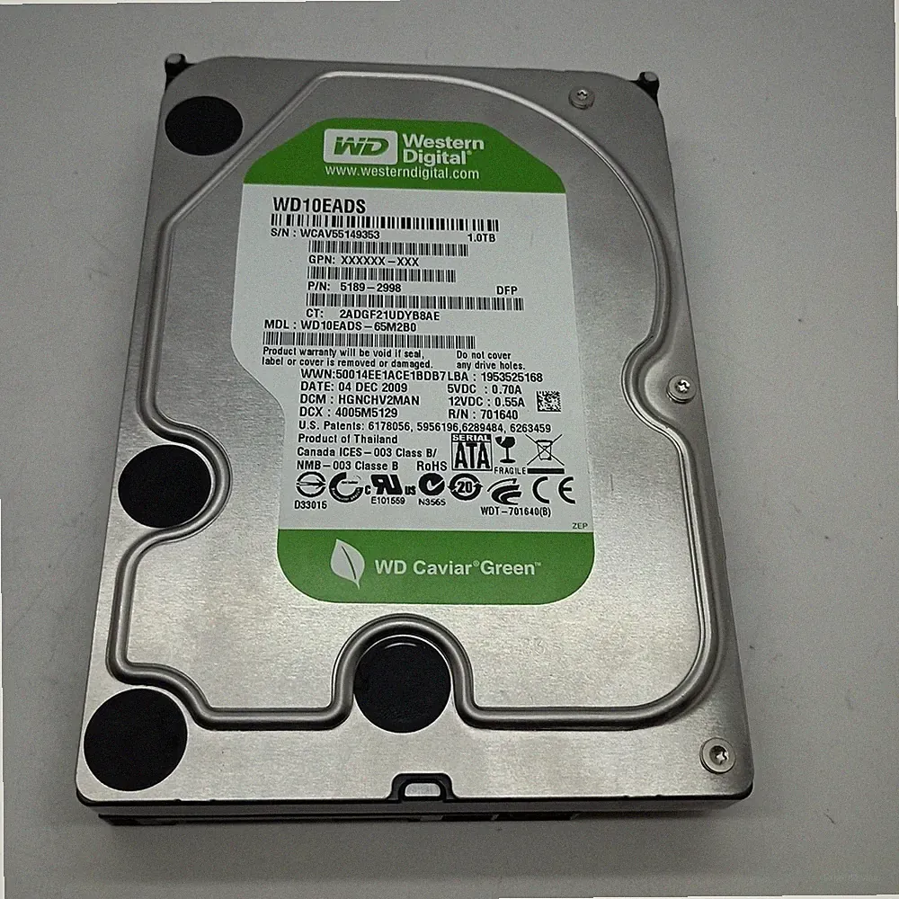 Western Digital Green 1000GB Internal 5400RPM 3.5" WD10EADS-65M2B0 HDD