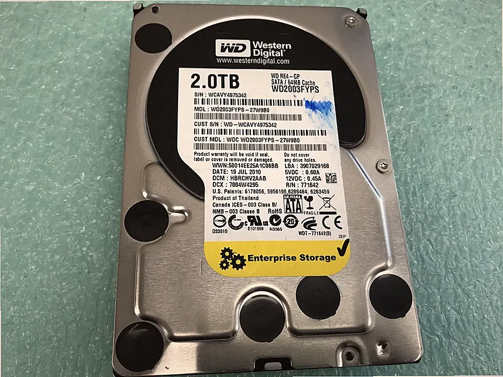 Western Digital WD2003FYPS-27W9B0 2TB 7200RPM 3.5" SATA Hard Drive - CHD126A